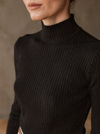 Col roulé Adèle – Noir