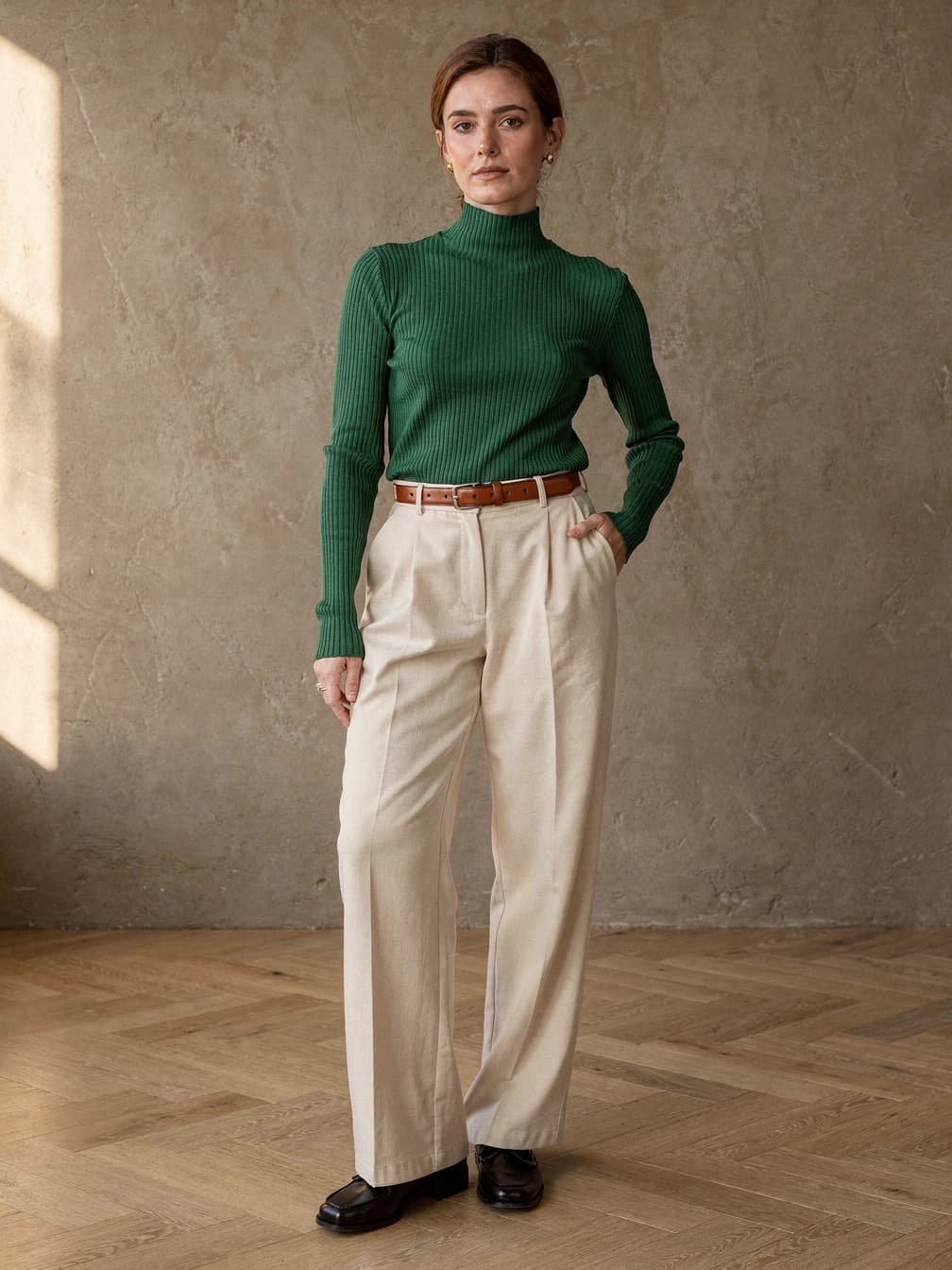 Col roulé Adèle – Vert
