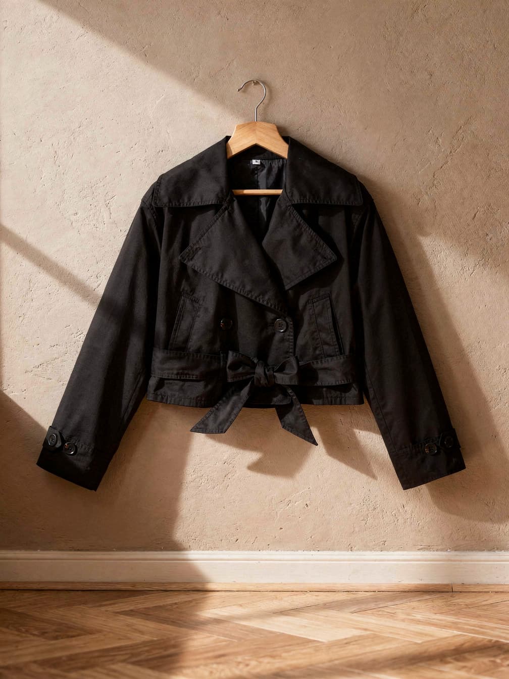 Trench court Albane – Noir