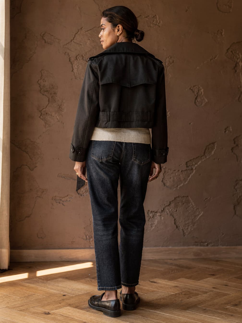 Trench court Albane – Noir