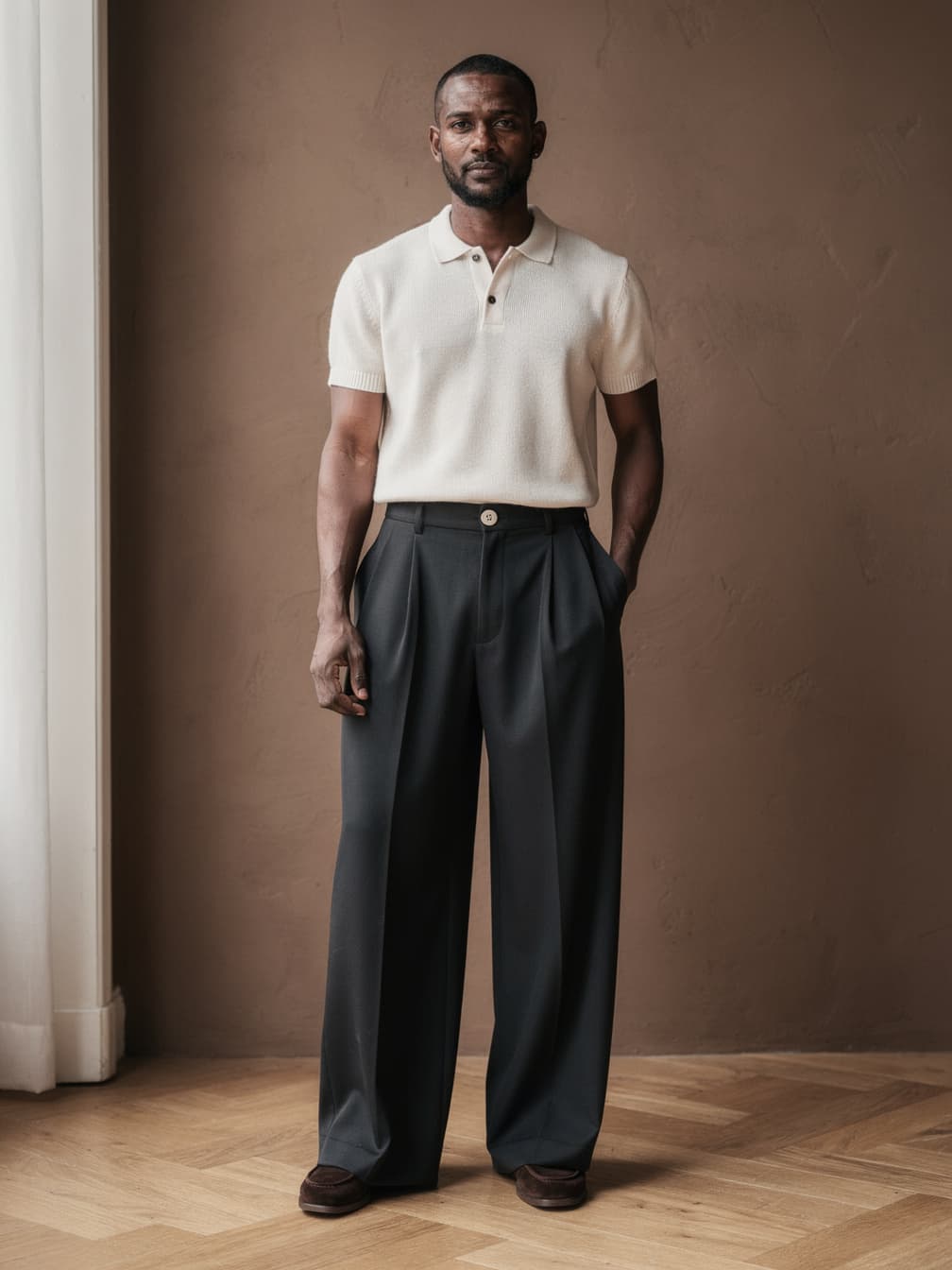 Pantalon double pince Ambroise – Noir