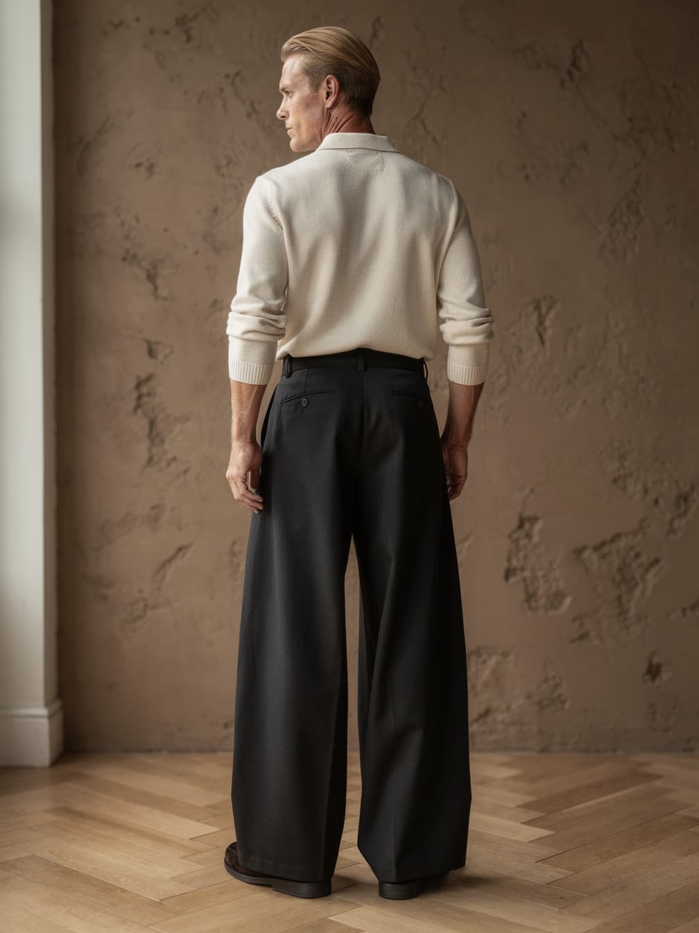 Pantalon à pinces Armand – Noir