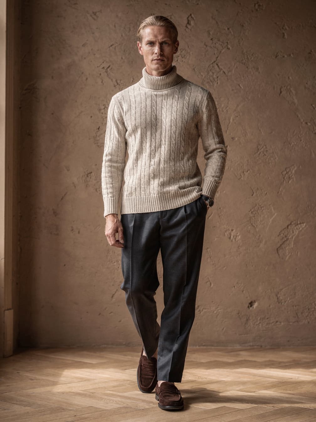 Col roulé Augustin – Beige
