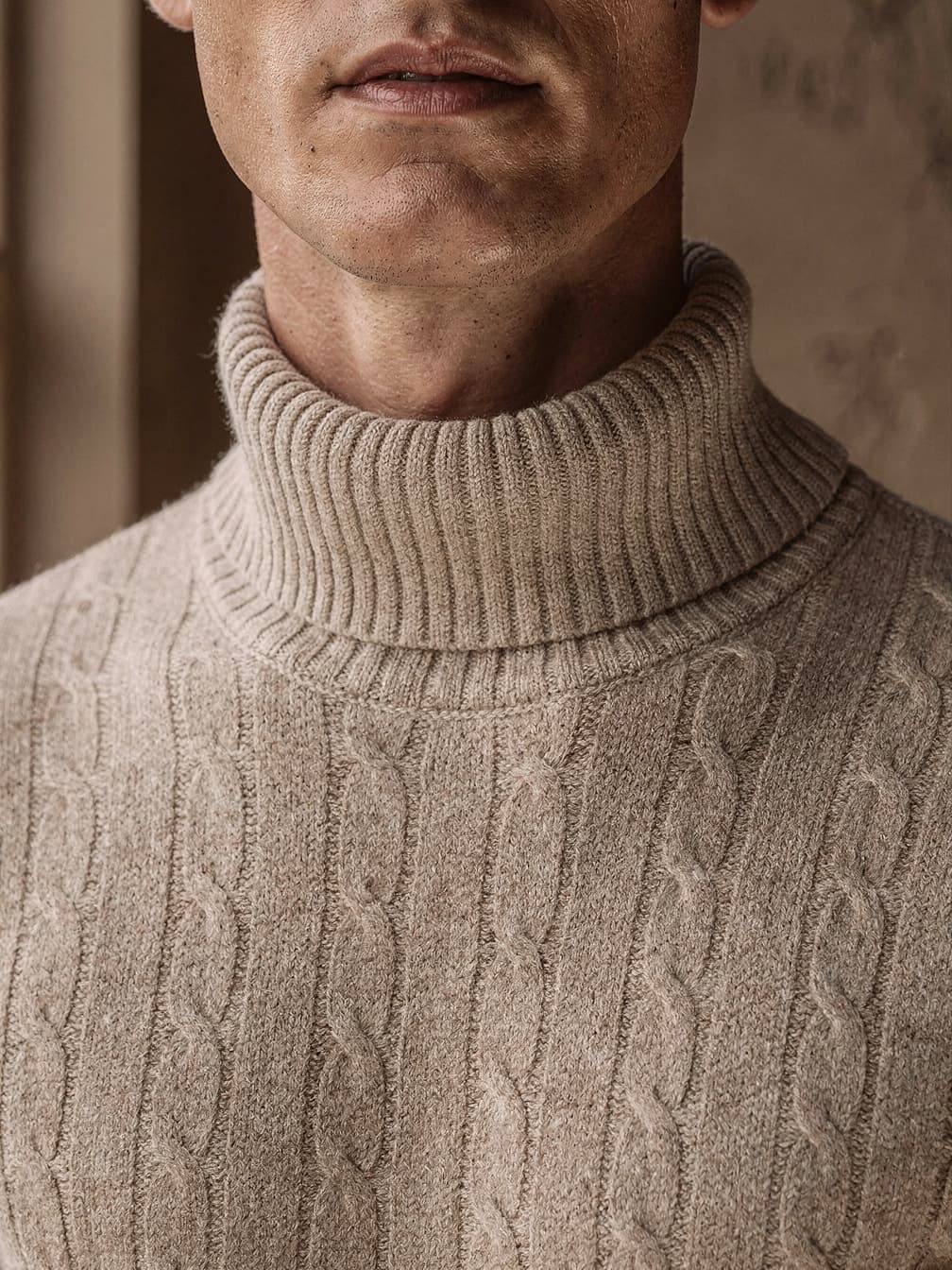 Col roulé Augustin – Beige
