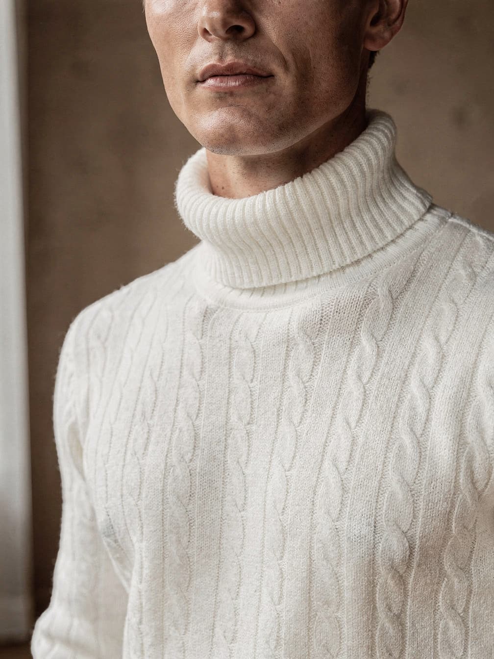 Col roulé Augustin – Blanc