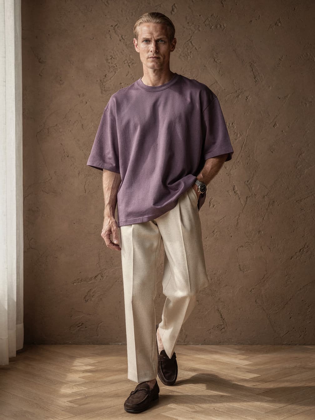 T-shirt ample Baptiste – Violet