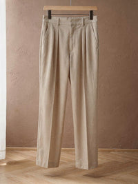 Pantalon léger à pinces Basile – Beige