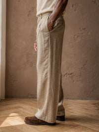 Pantalon léger à pinces Basile – Beige