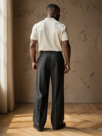 Pantalon léger à pinces Basile – Noir