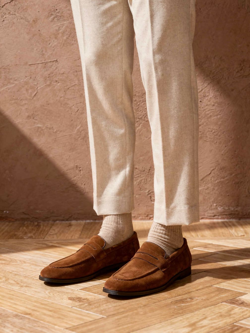 Mocassins légers Benoît – Maron clair