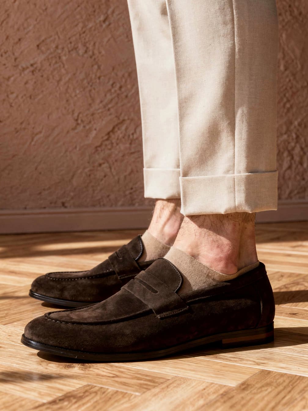 Mocassins légers Benoît – Maron foncé
