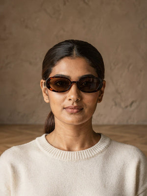 Lunettes de soleil ovales Bertille – Léopard
