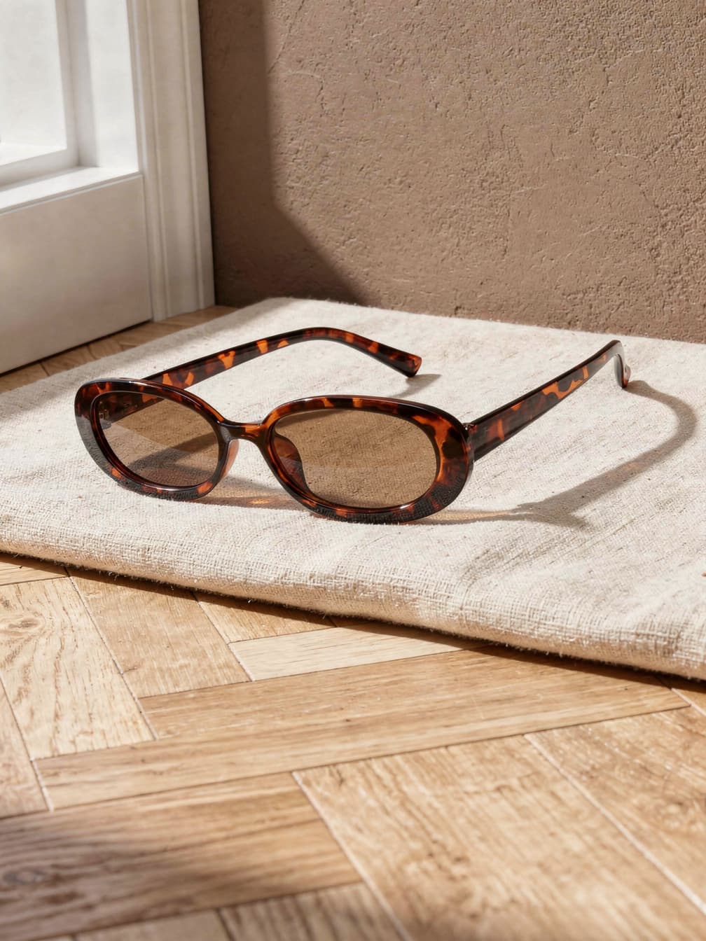 Lunettes de soleil ovales Bertille – Léopard