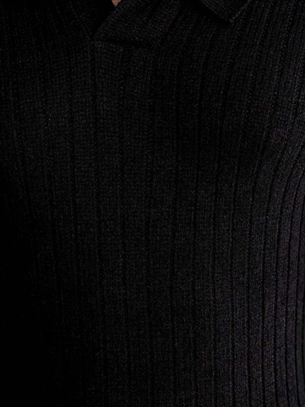 Polo manches longues Bertrand – Noir