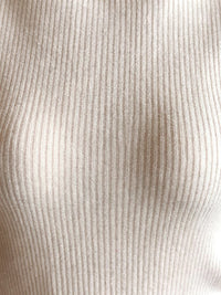 Col roulé côtelé Cécile – Blanc