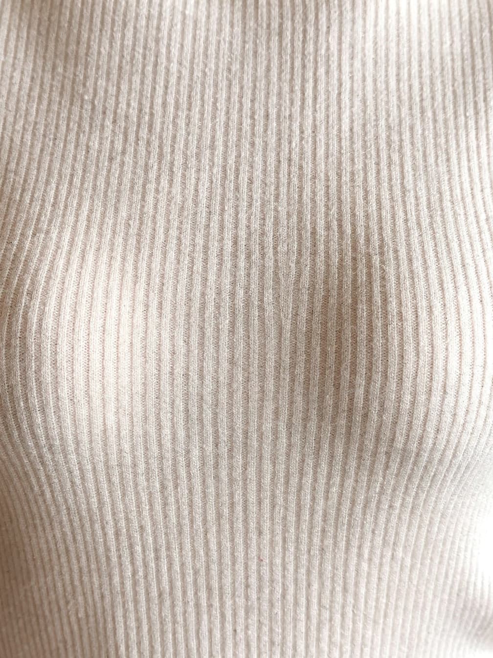 Col roulé côtelé Cécile – Blanc