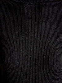 Col roulé côtelé Cécile – Noir