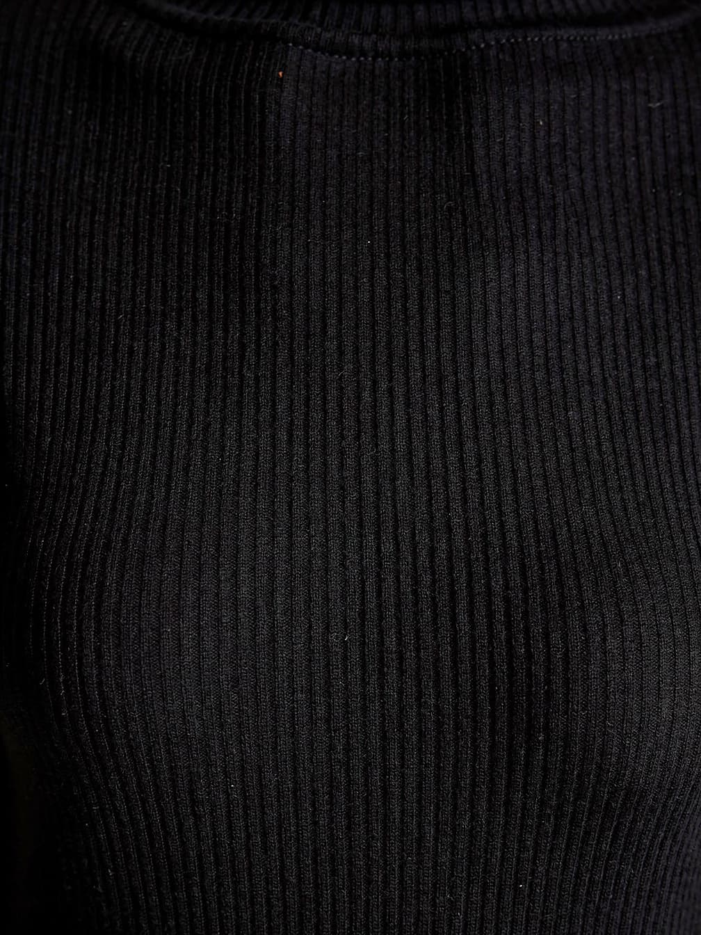 Col roulé côtelé Cécile – Noir