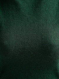 Col roulé côtelé Cécile – Vert