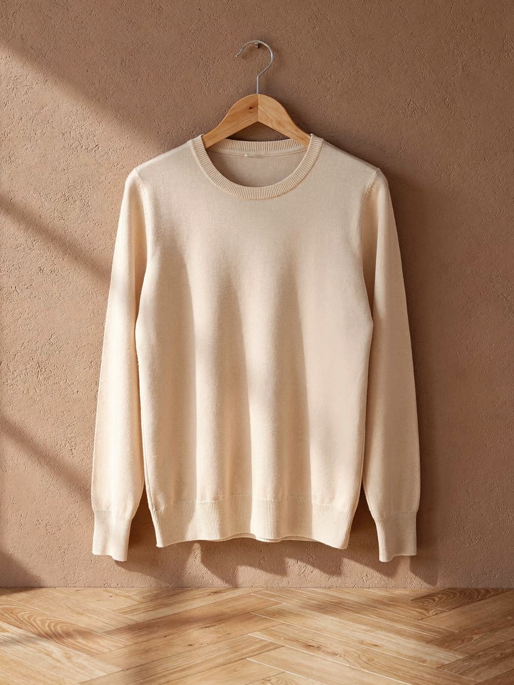 Pull col rond Charles – Beige