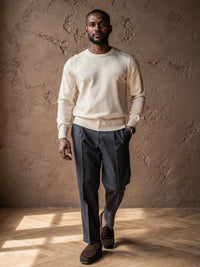 Pull col rond Charles – Beige