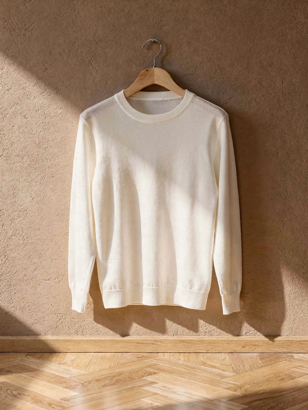 Pull col rond Charles – Blanc