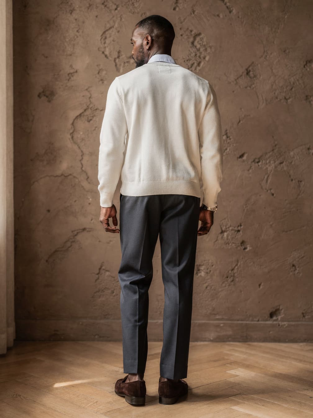 Pull col rond Charles – Blanc
