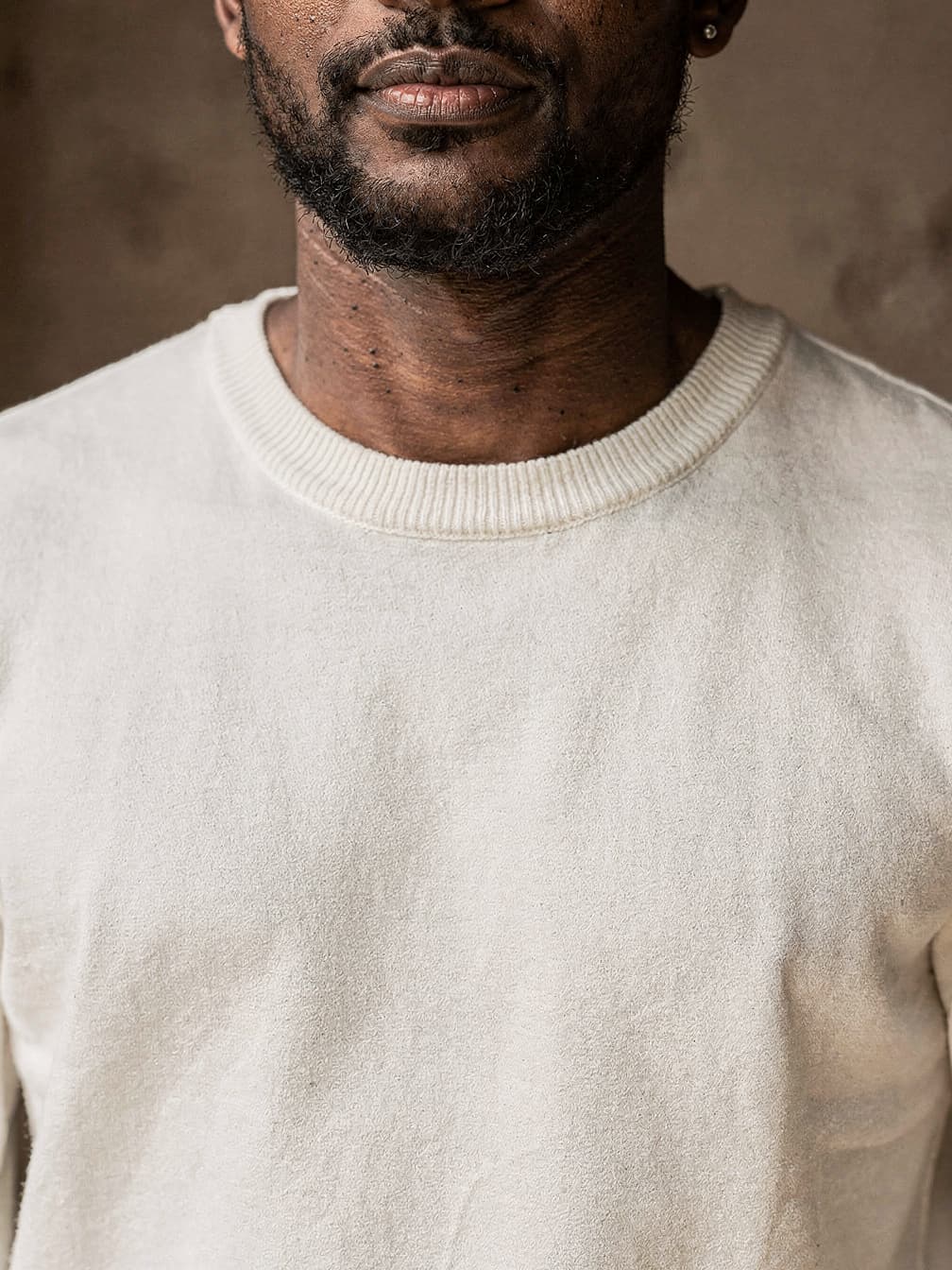 Pull col rond Charles – Blanc