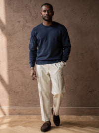 Pull col rond Charles – Marine