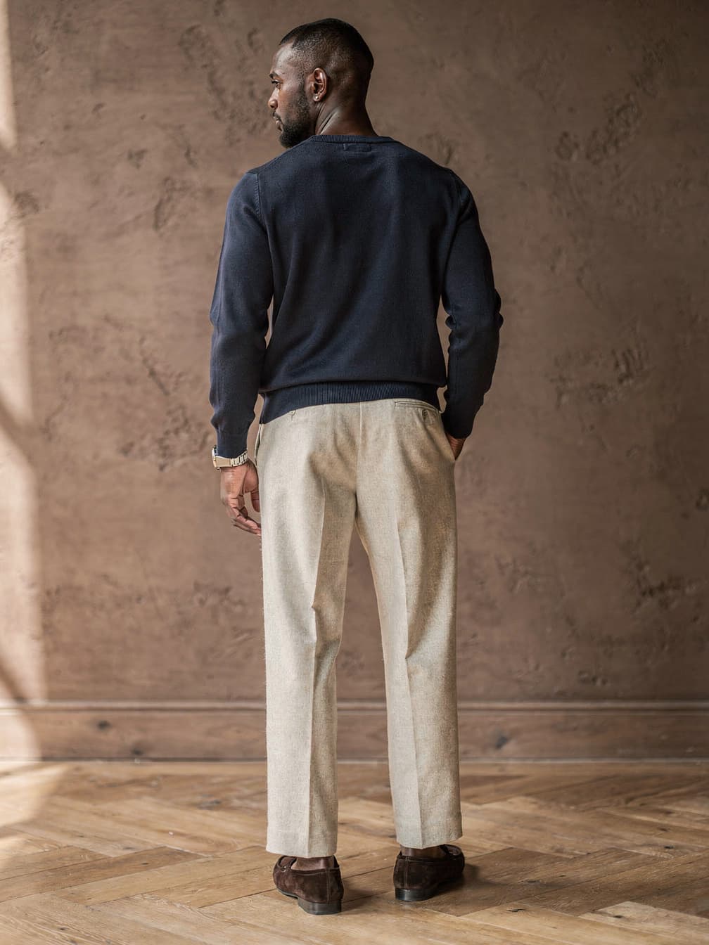 Pull col rond Charles – Marine