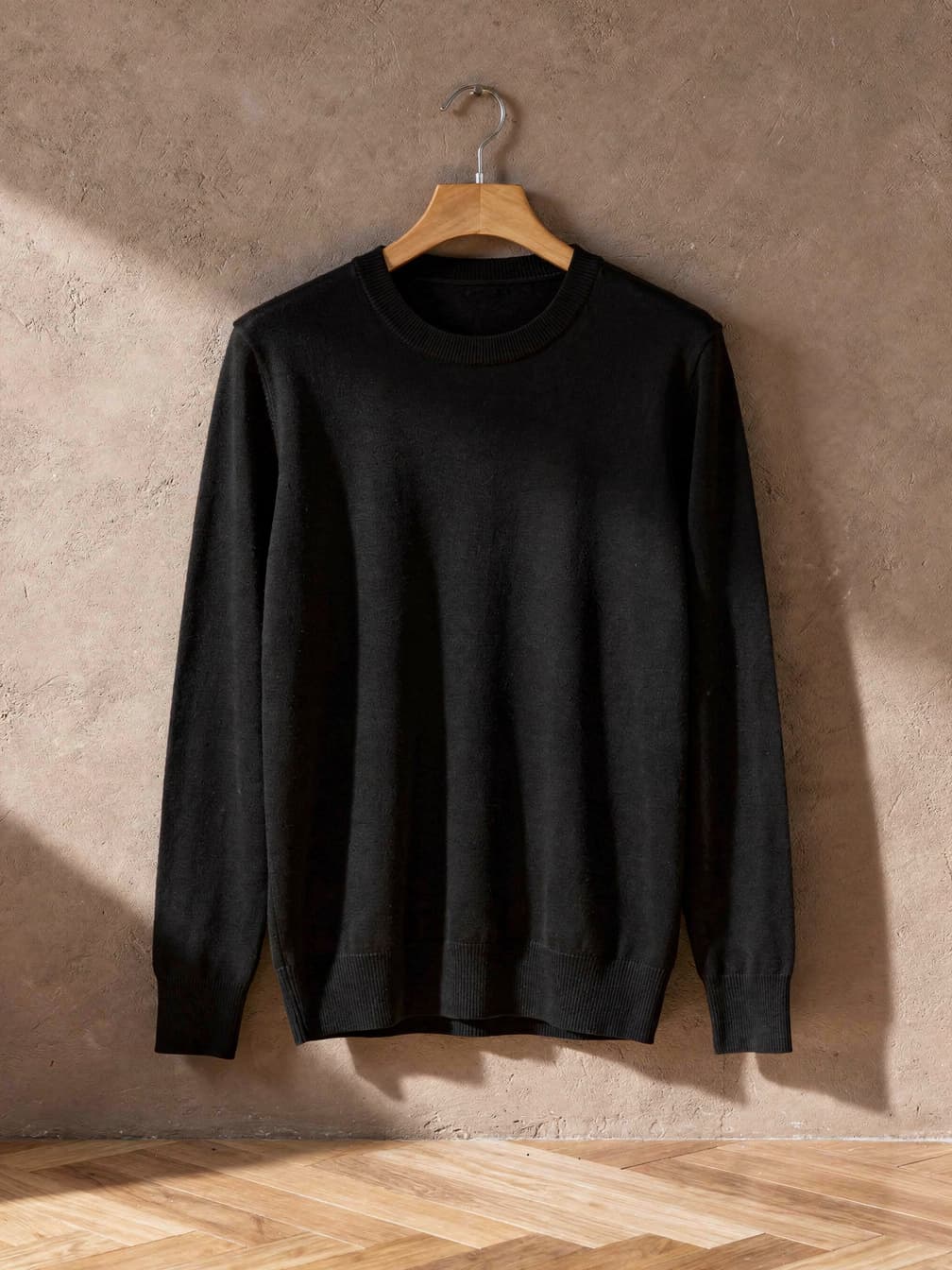 Pull col rond Charles – Noir