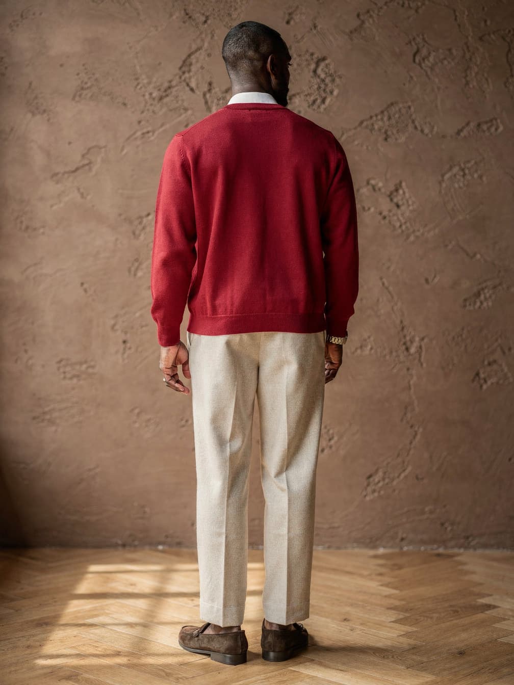 Pull col rond Charles – Rouge