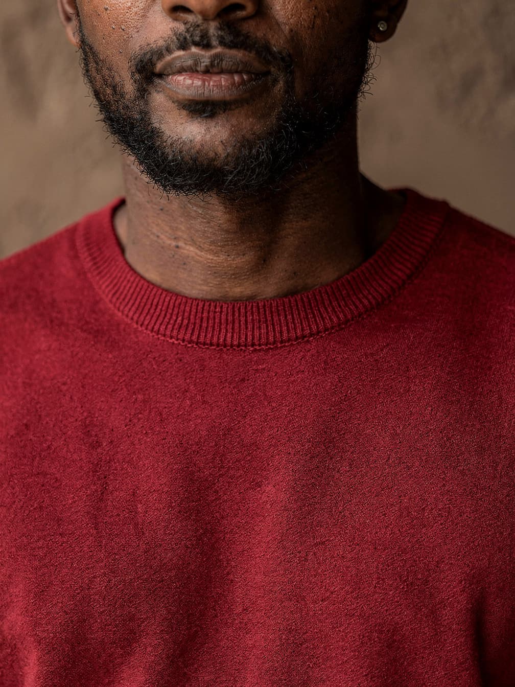 Pull col rond Charles – Rouge
