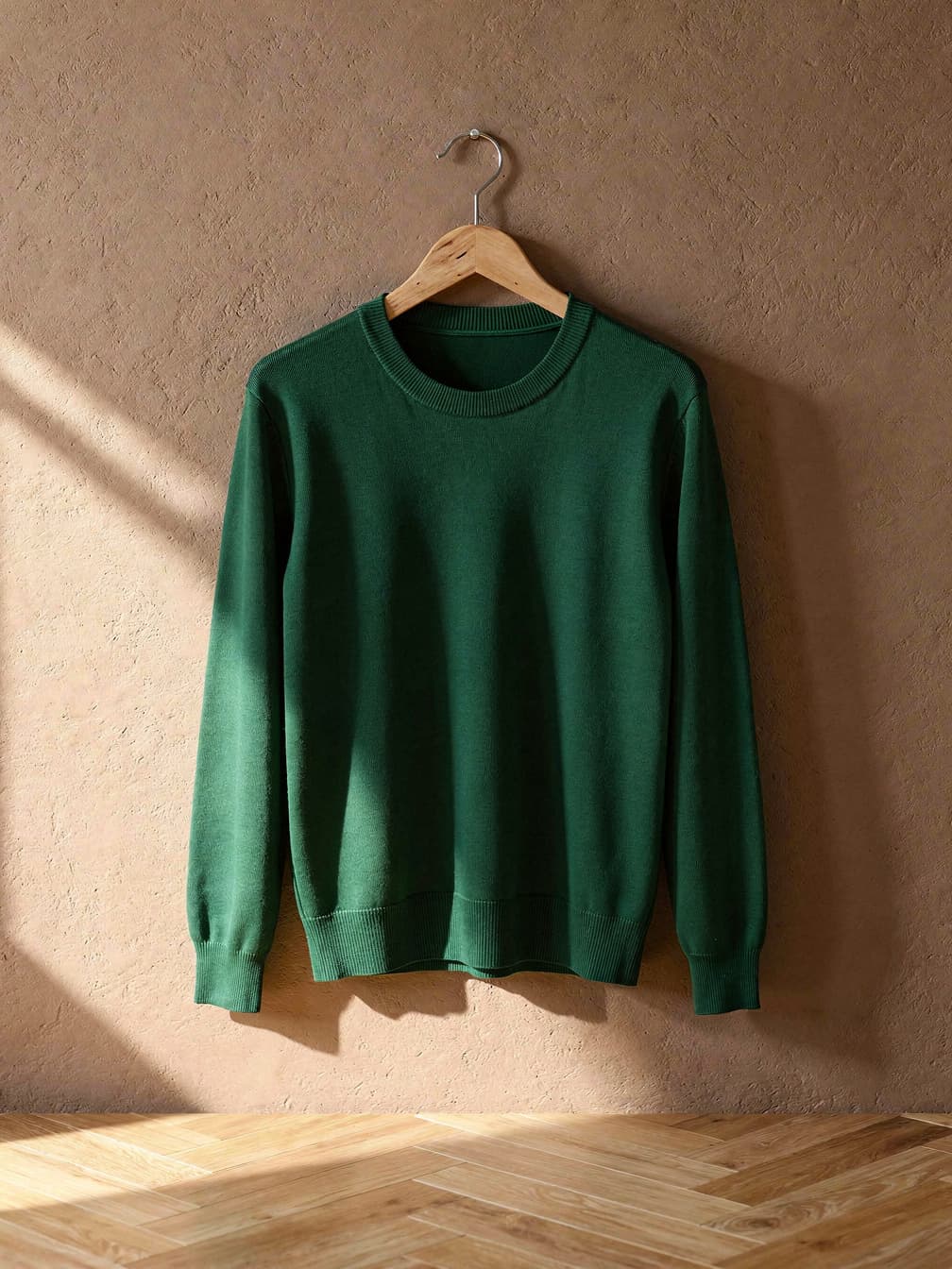 Pull col rond Charles – Vert