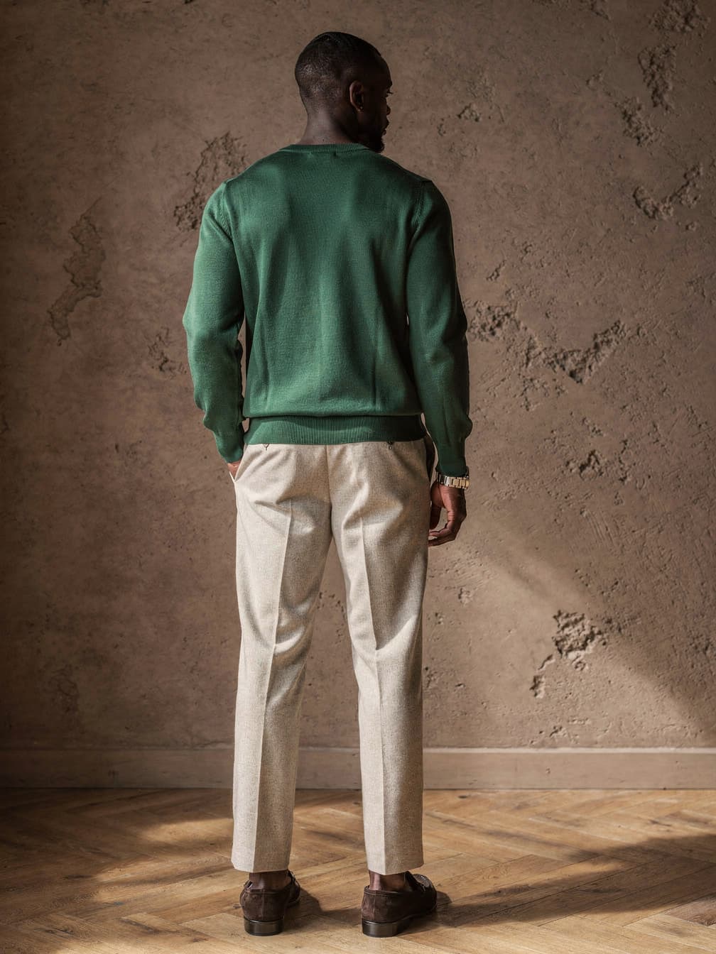 Pull col rond Charles – Vert