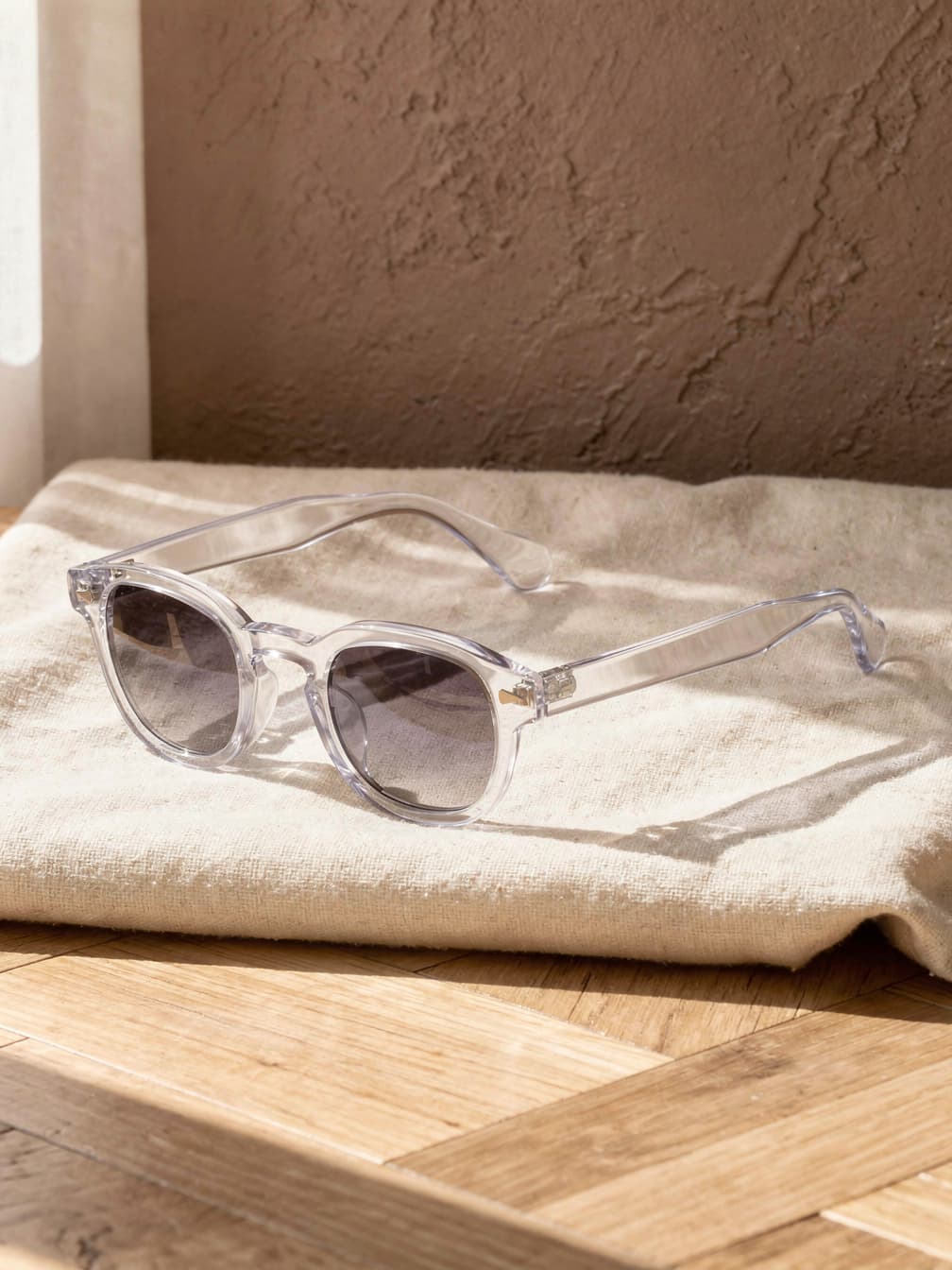 Lunettes de soleil rondes Claude – Blanc