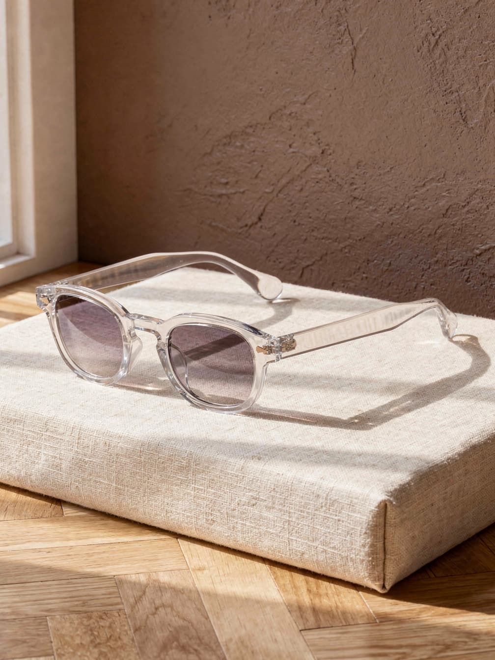 Lunettes de soleil rondes Claude – Blanc