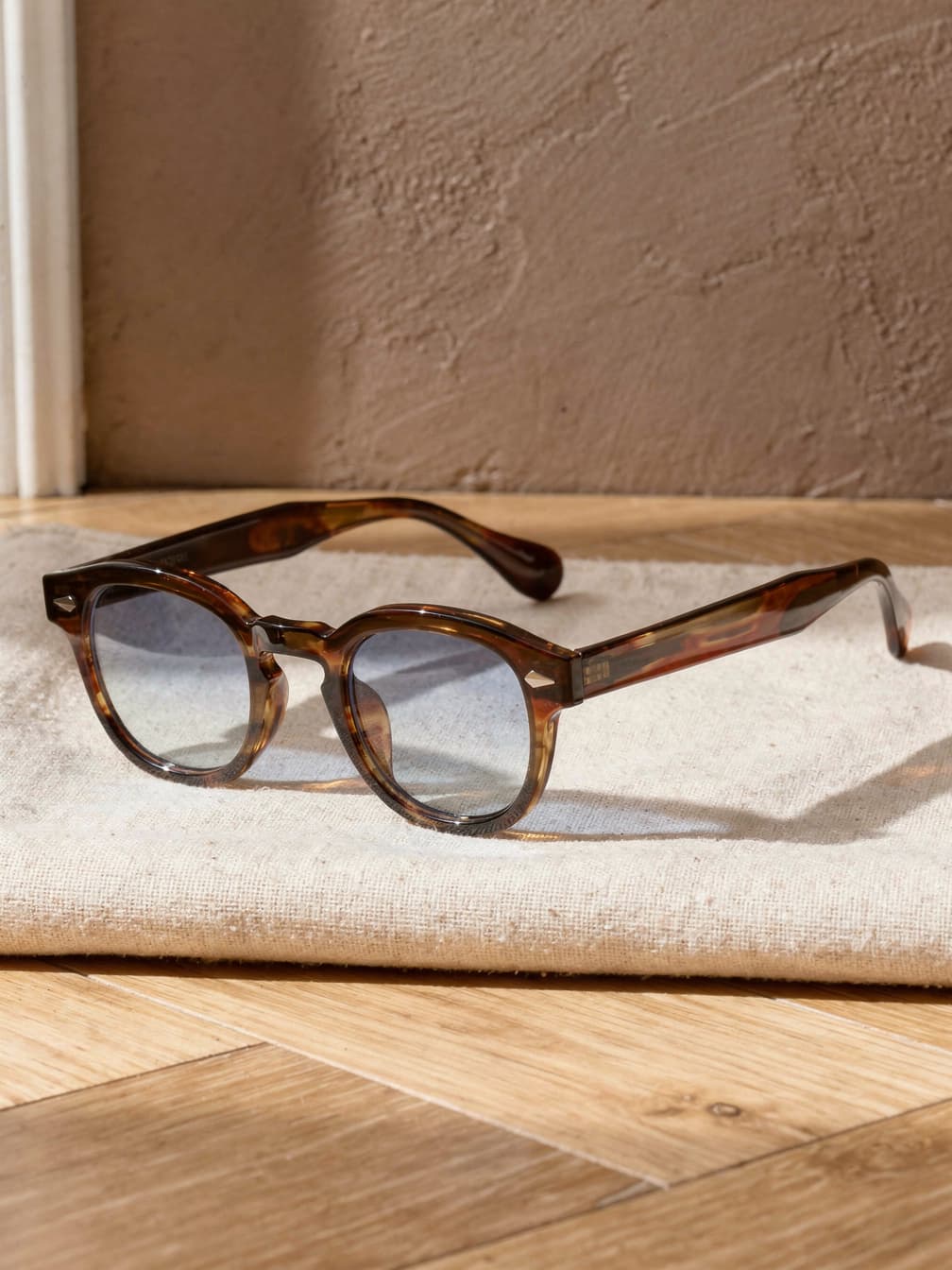 Lunettes de soleil rondes Claude – Bois