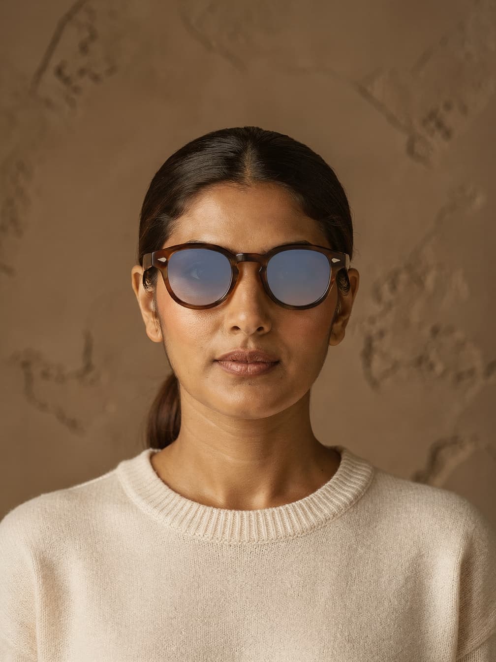 Lunettes de soleil rondes Claude – Bois