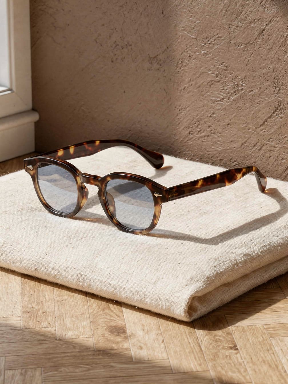 Lunettes de soleil rondes Claude – Léopard