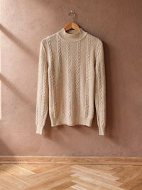 Pull torsadé Côme – Beige