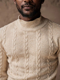 Pull torsadé Côme – Beige
