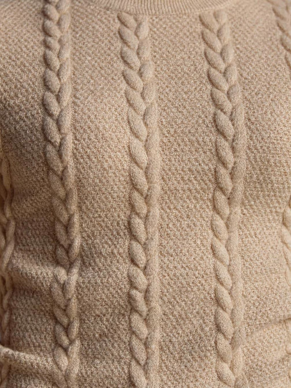 Pull torsadé Côme – Beige