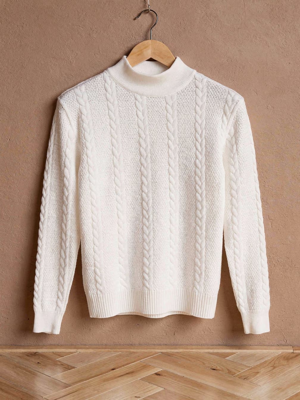 Pull torsadé Côme – Blanc