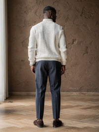 Pull torsadé Côme – Blanc