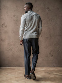 Pull torsadé Côme – gris clair