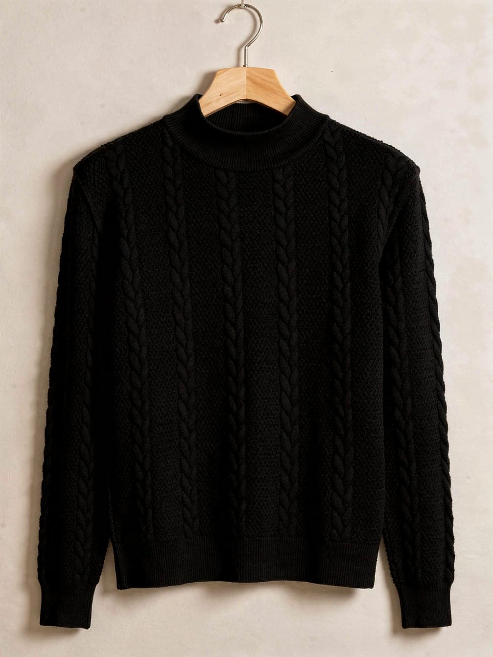 Pull torsadé Côme – Noir