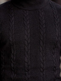 Pull torsadé Côme – Noir