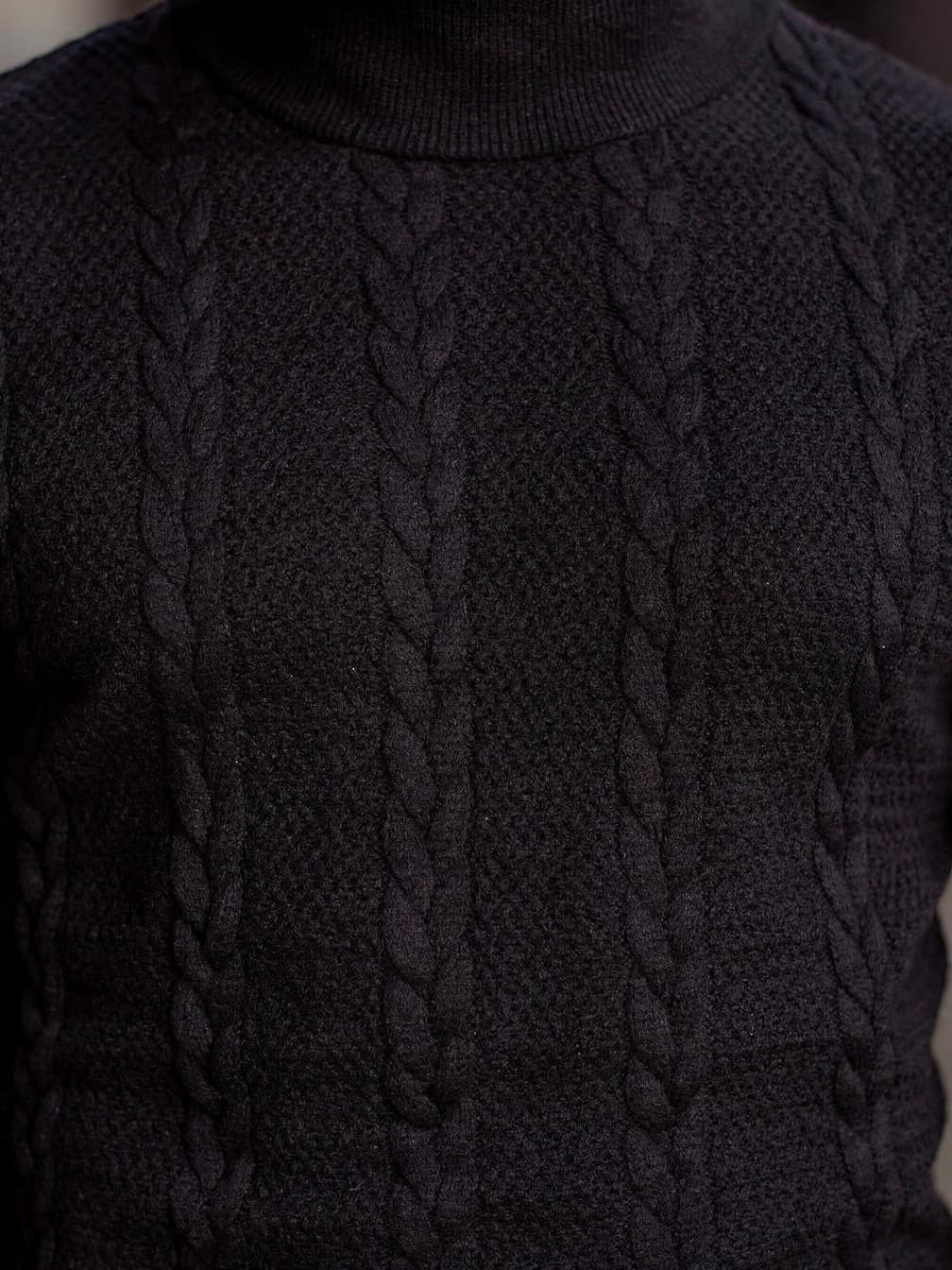 Pull torsadé Côme – Noir