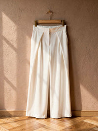 Pantalon large Constance – Blanc